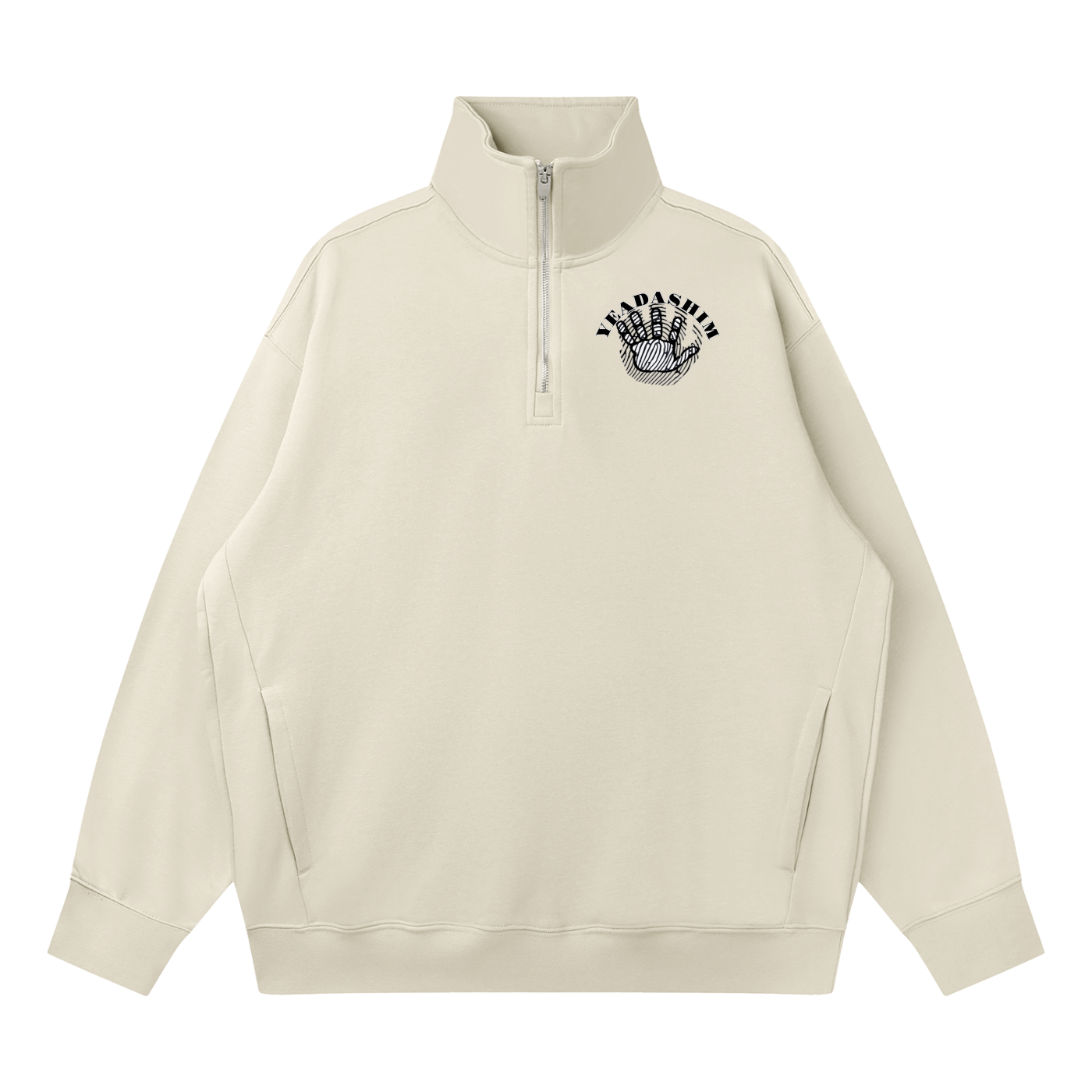 Quarter-Zip Drop Shoulder Sweatshirt