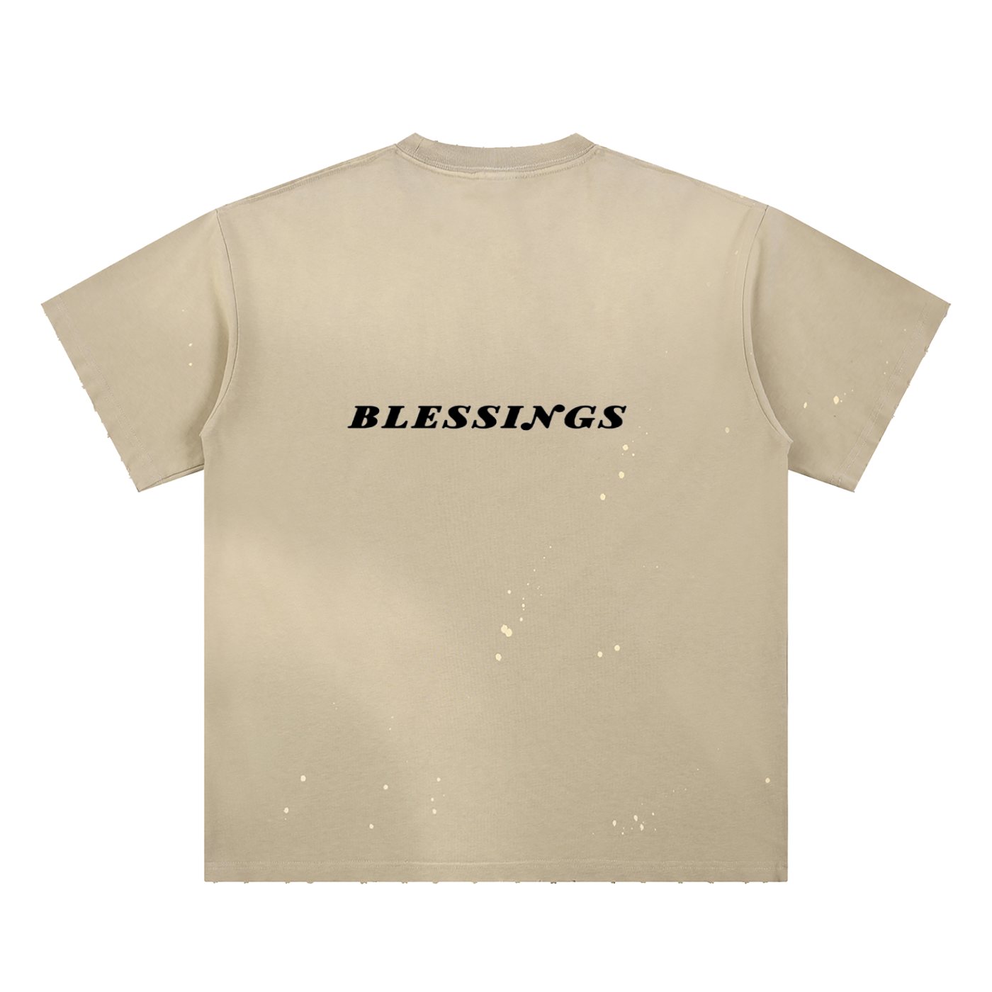 Hand-Frayed Sunfade Paint Splatter T-Shirt