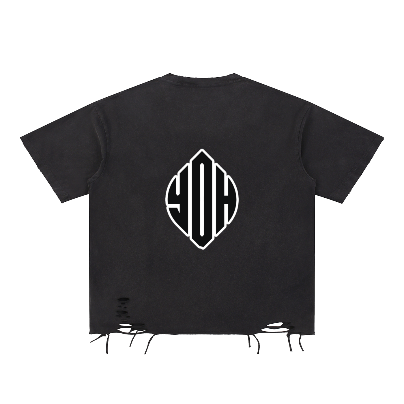 Snow Washed Raw-Hem T-Shirt