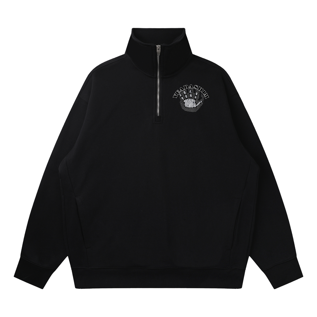 Quarter-Zip Drop Shoulder Sweatshirt