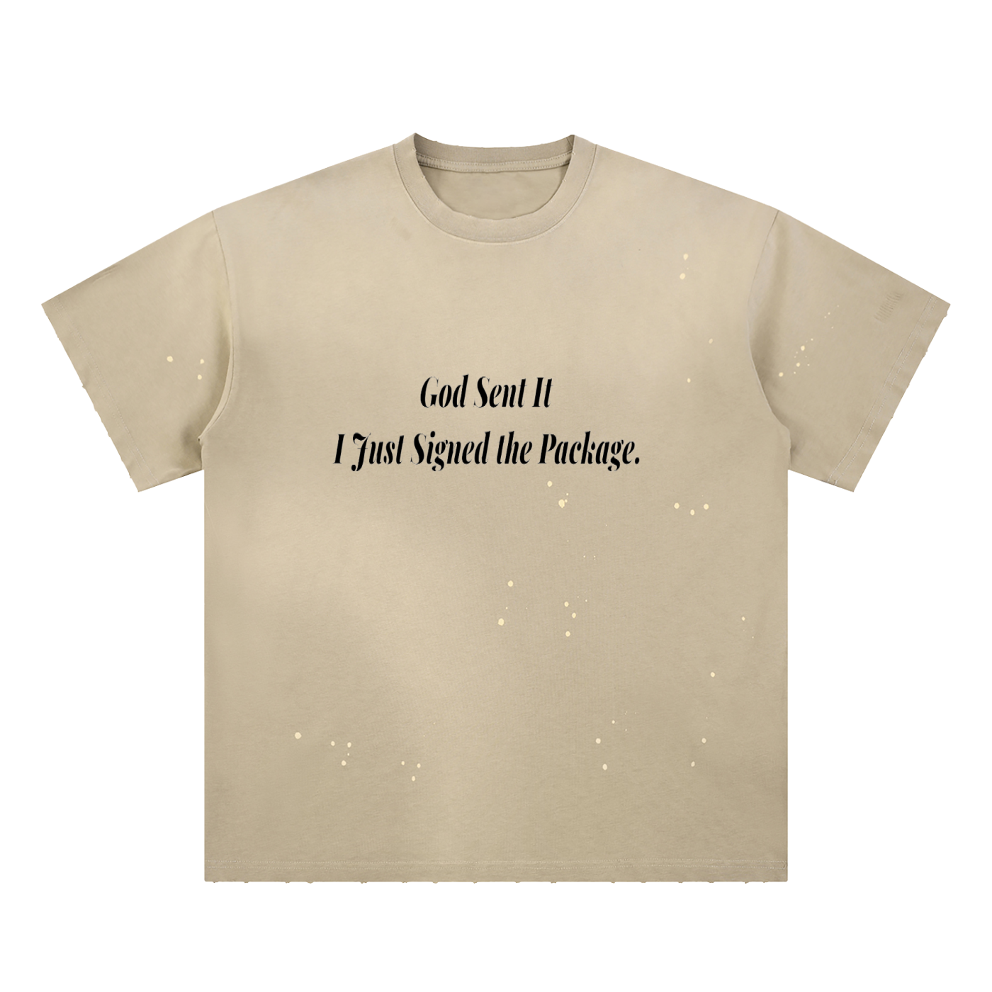 Hand-Frayed Sunfade Paint Splatter T-Shirt