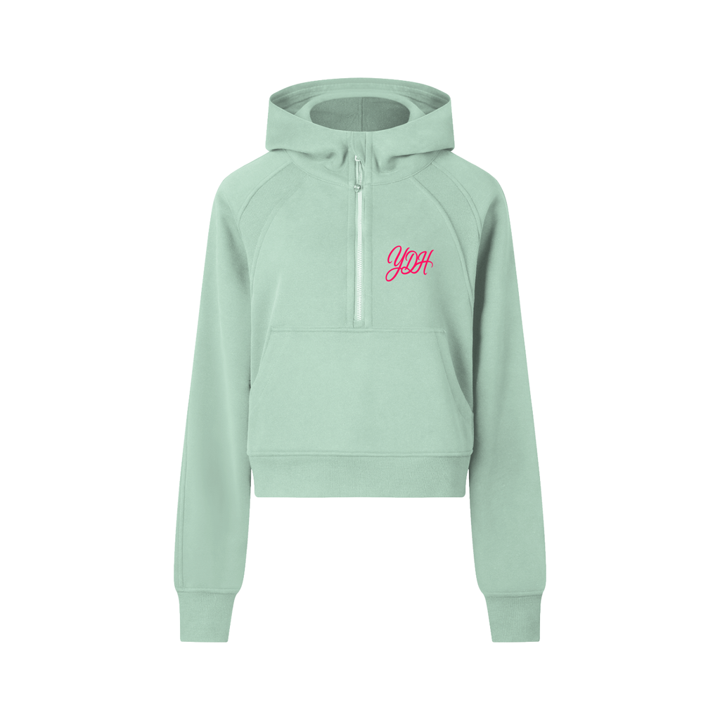 Cropped Half-Zip Hoodie