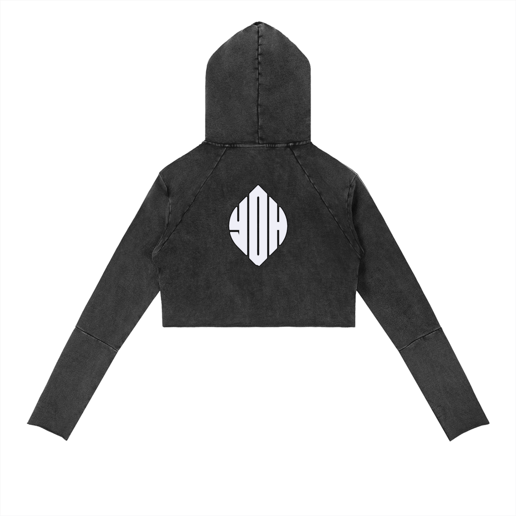 Vintage Washed Raw Edge Hoodie