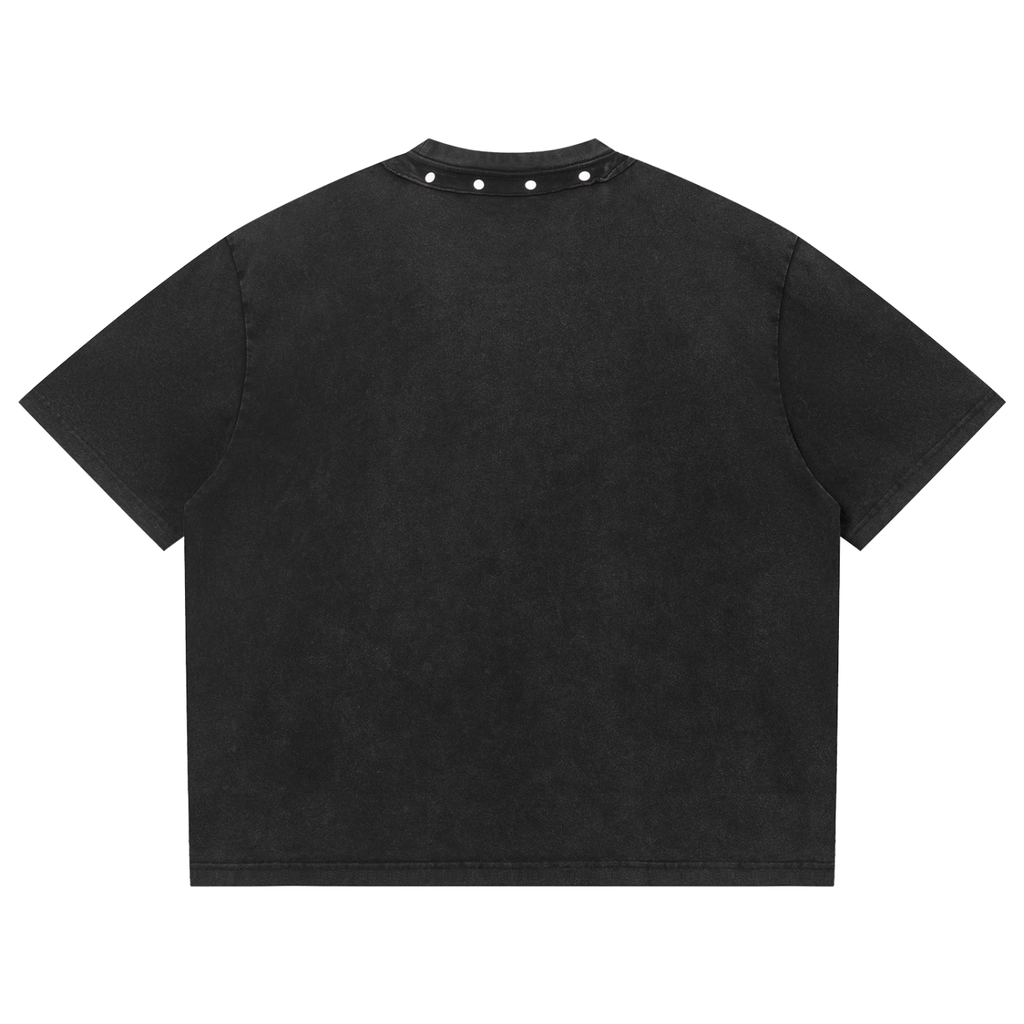 STUDDED G.O.A.T Unisex Washed Boxy Studded T-Shirt